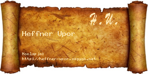 Heffner Upor névjegykártya